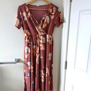 Pink Blush Floral Maternity Dress